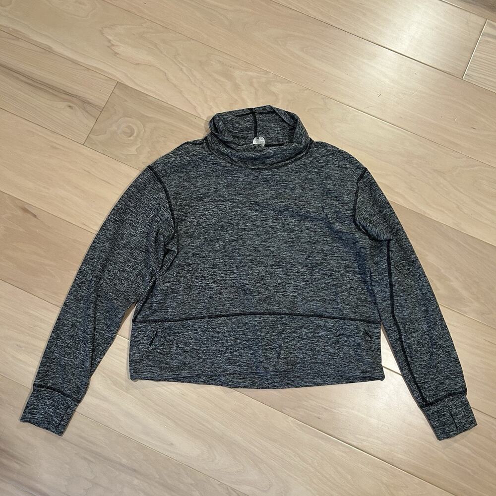 Lululemon Ready to Rulu Fleece Pullover Heathered Black Women’s 10